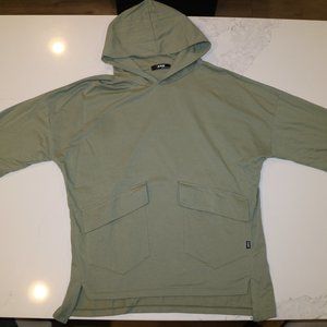 Green street wear hoodie.
